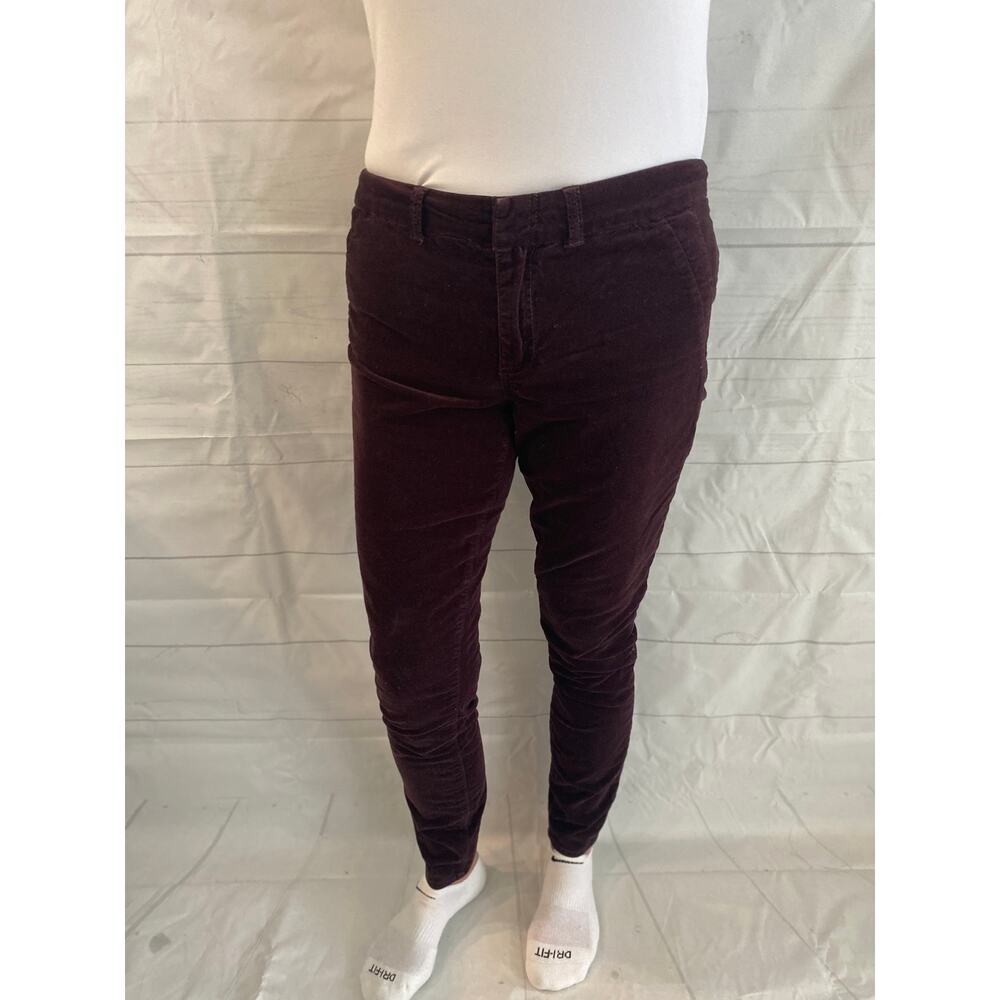 Kut from the Kloth Trouser / Pants Plumb Purple Velvet Women’s Size 6 32W x 31L#